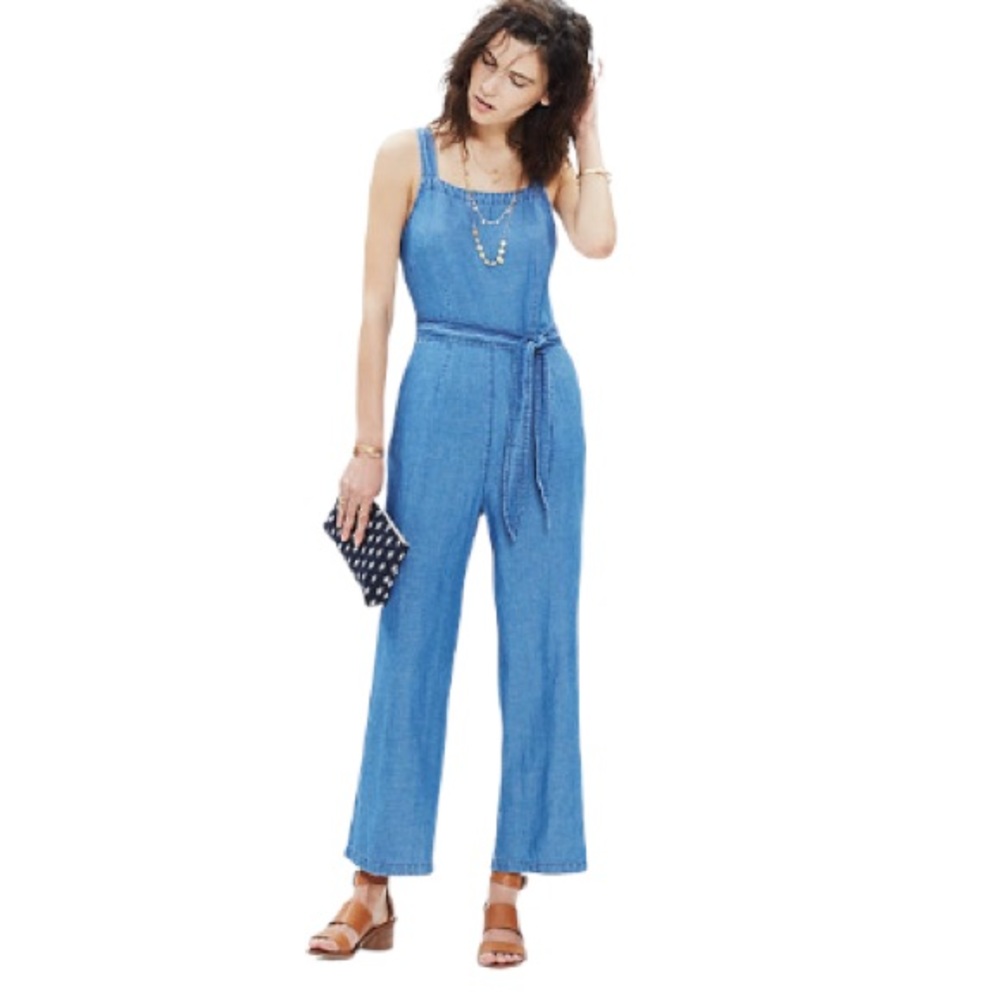 Madewell Denim Jumpsuit / Linen size 4